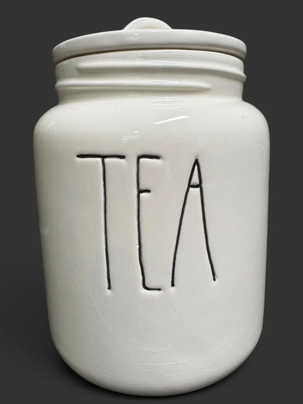 Rae Dunn TEA Large Canister w/Lid Farmhouse